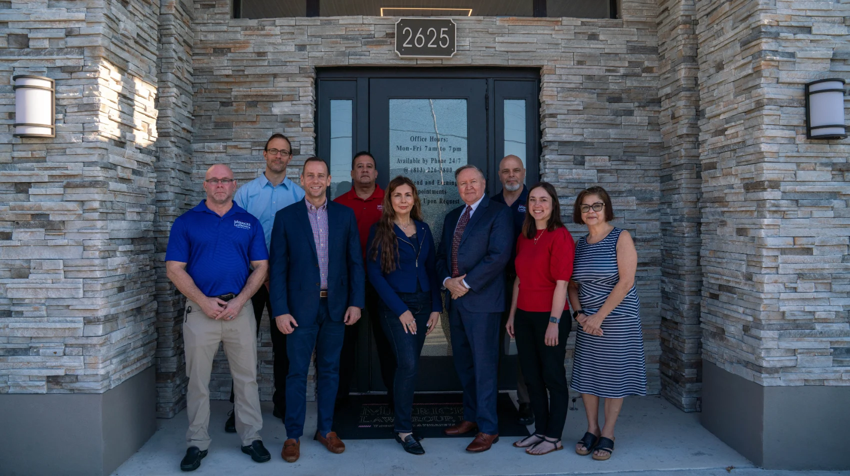 Merricks Law Group attorneys and staff at Land O’ Lakes office, representing injured clients throughout Florida.