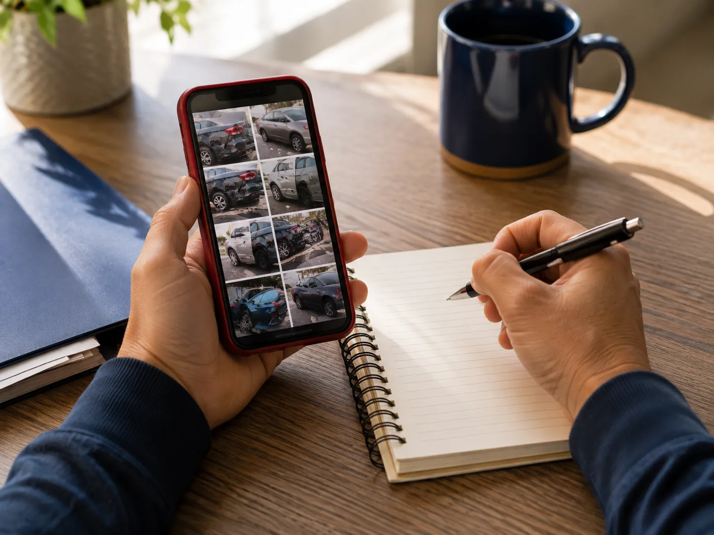 Photographing accident scene evidence for a personal injury claim