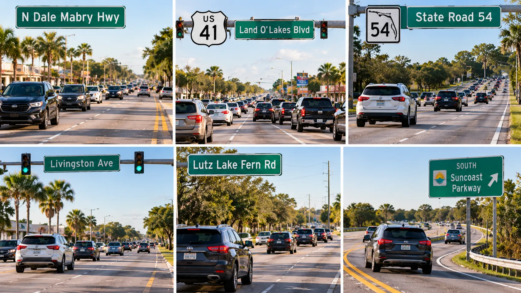 Multiple road within Lutz where accidents happen